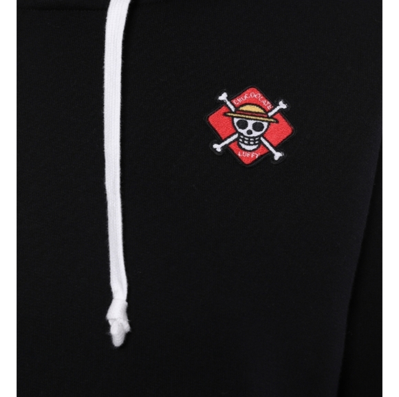 Chocoolate x One Piece Monkey Luffy Jolly Roger Straw Hat Sweatshirt Hoodie sz M - Picture 3 of 9